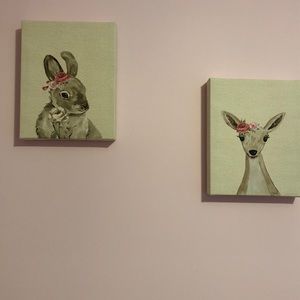 Set of 4 woodland creatures prints
